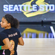 Seattle Storm’s Alysha Clark sports a Breonna Taylor shirt that reads “Say Her Name” before a WNBA game in The Bubble.